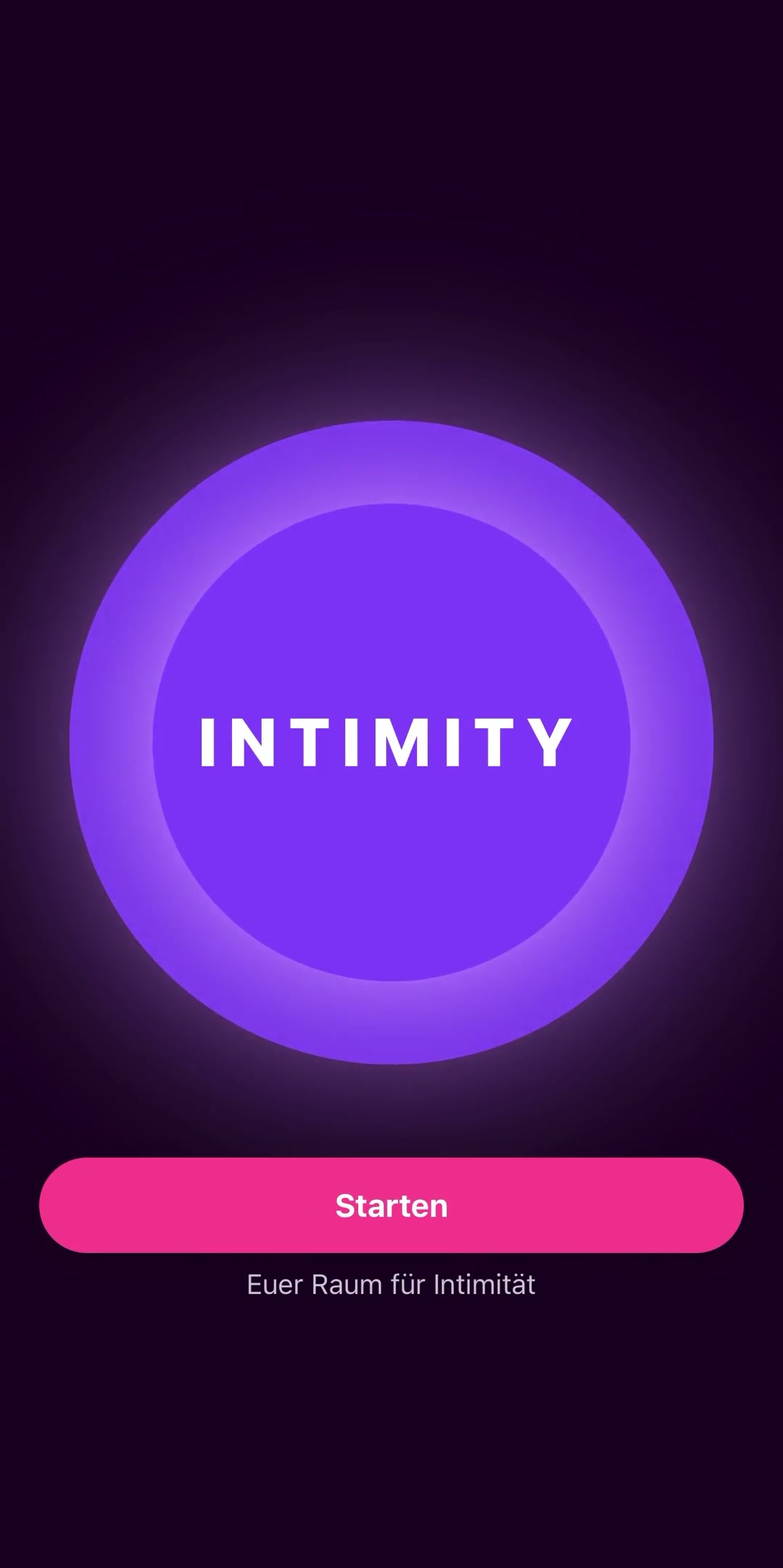 INTIMITY App Home Screen